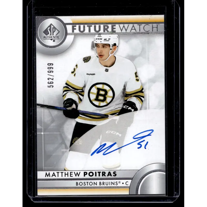 2023-24 Upper Deck SP Authentic - Autographed Future Watch - Matthew Poitras #193 /999 RC