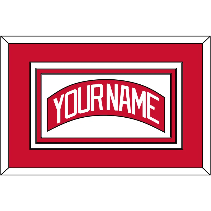 Detroit Nameplate - Road Red (1997-2007) - Triple Mat 1