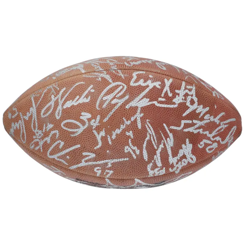 1991 Chicago Bears Team Signed Football 25+Sigs With Walter Payton JSA COA