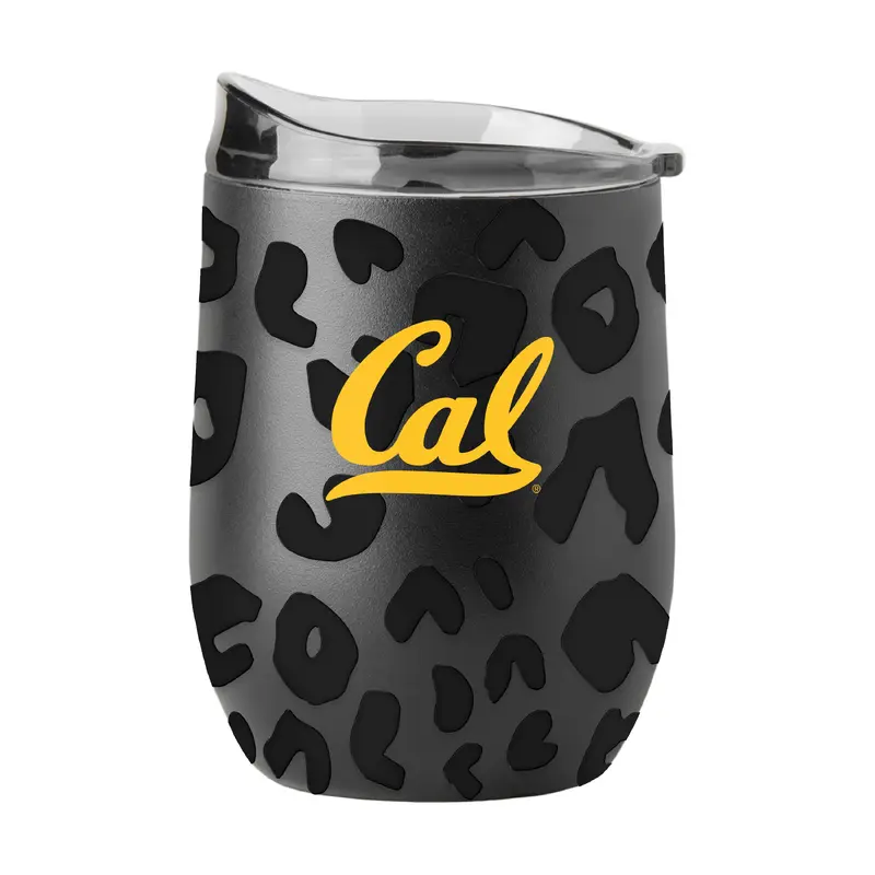 Cal-Berkeley Leopard 16oz Black Powdercoat Curved Beverage