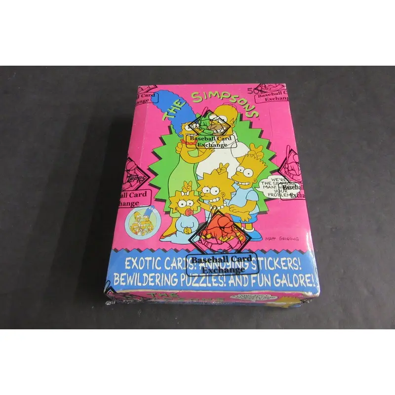 1990 Topps The Simpsons Unopened Wax Box (w/ poster) (BBCE)