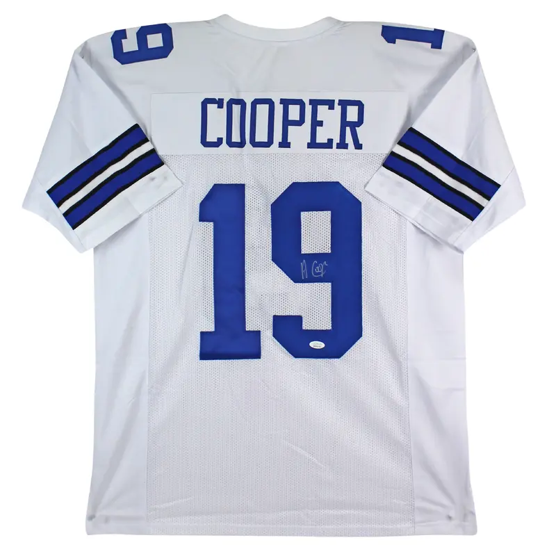 Amari Cooper Authentic Signed White Pro Style Jersey Autographed JSA Witness