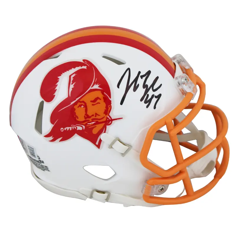 Buccaneers John Lynch Authentic Signed 1976-96 TB Speed Mini Helmet BAS Witness