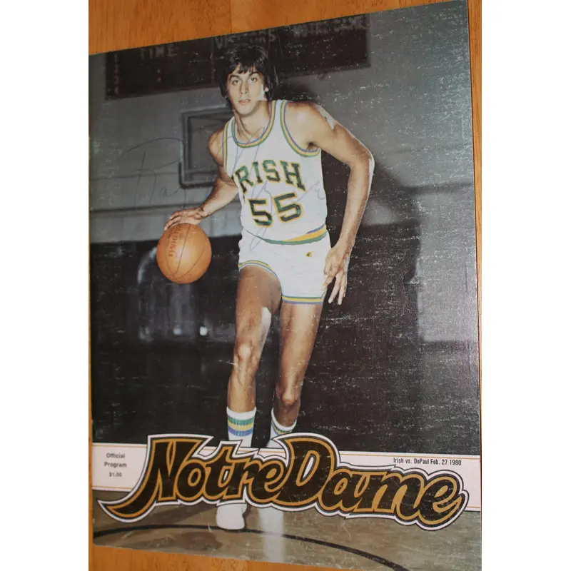 1980 Notre Dame vs Depaul Basketball Program, Ray Meyer Autograph