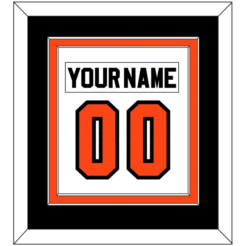 Philadelphia Nameplate & Number (Back) Combined - Home White (1972-1983) - Double Mat 3