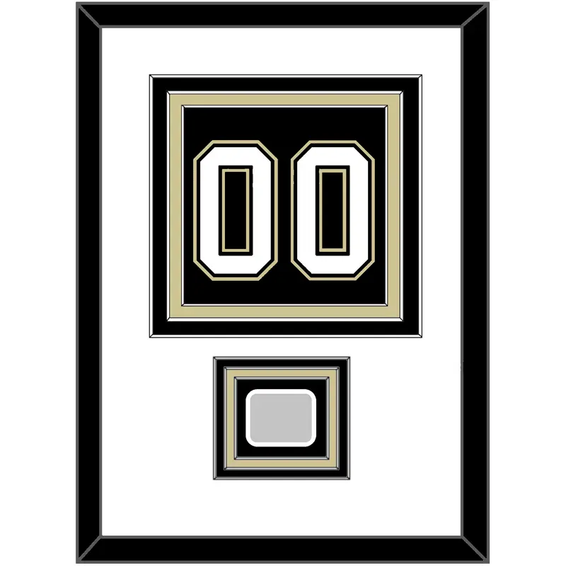 Pittsburgh Number (Back) & Stanley Cup Champions Patch - Home Black (2007-2016) - Triple Mat 1