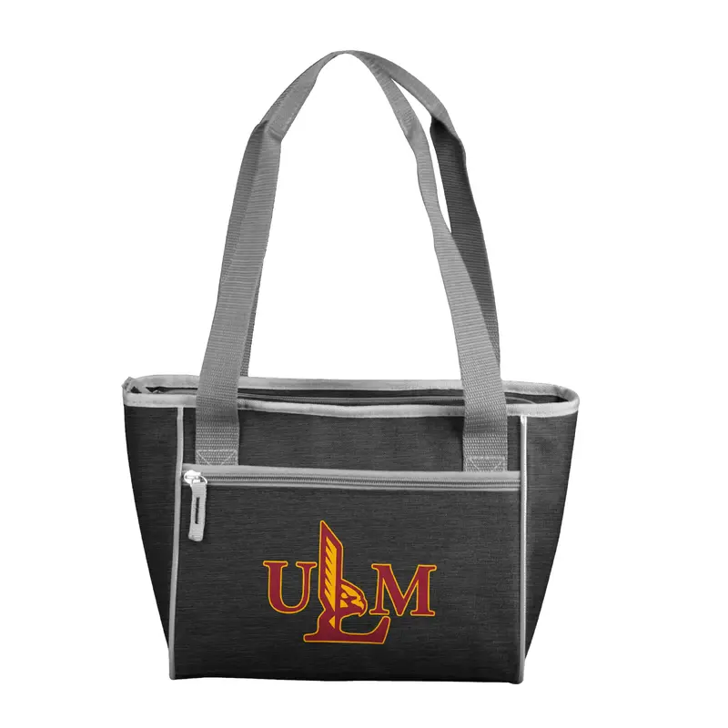 LA Monroe Black Crosshatch 16 Can Cooler Tote
