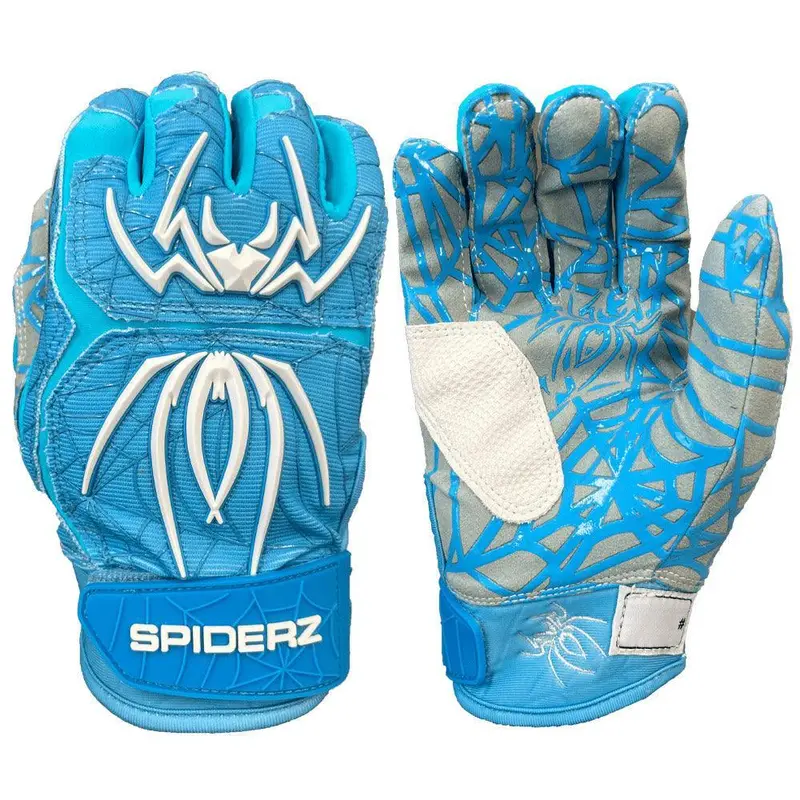 Spiderz HYBRID Batting Gloves - Electric Blue/White