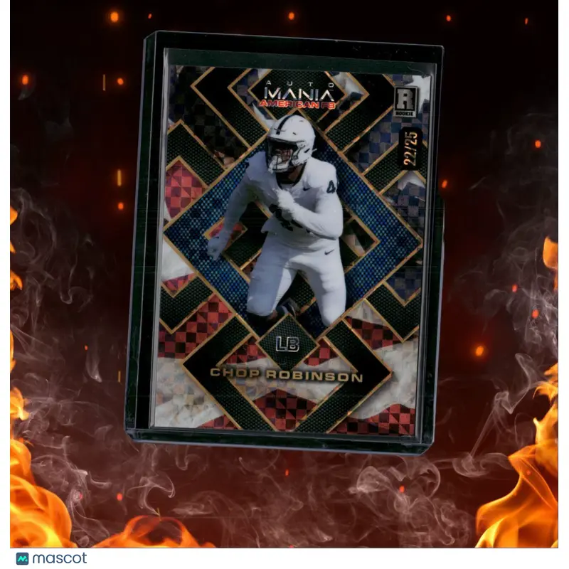 2024 Wild Card Auto Mania American FB Chop Robinson American Flag Holo-Lux