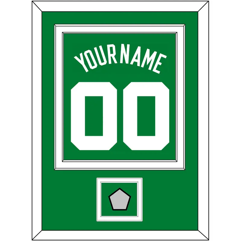 Boston Name & Number With Champions Patch - Road Green (1972-2018) - Double Mat 2