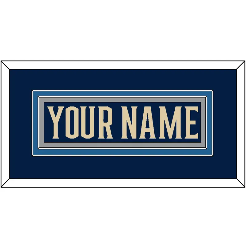 Columbus Nameplate - Alternate Navy Blue - Double Mat 2