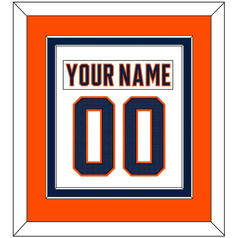 Edmonton Nameplate & Number (Back) Combined - Road White (2017-2022) - Double Mat 4