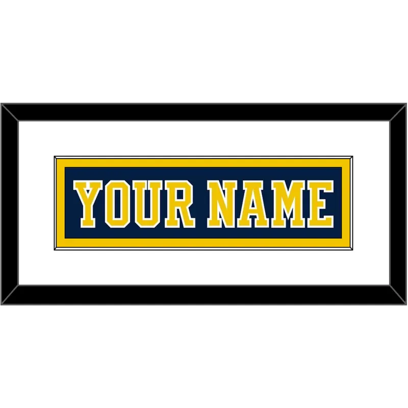 Michigan Hockey Nameplate - Road Blue (2019-2020) - Single Mat 1