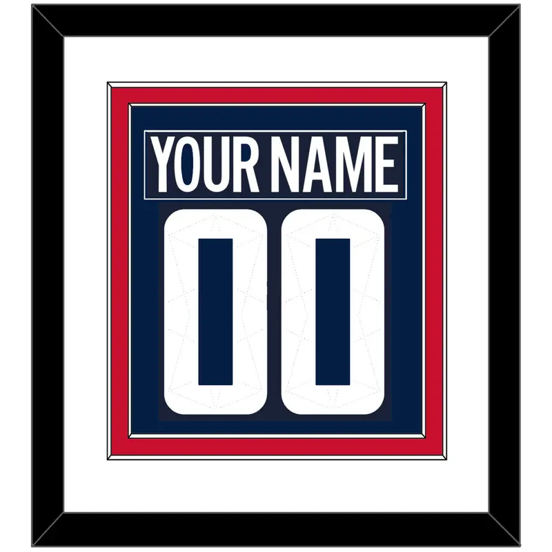 Washington Nameplate & Number (Back) Combined - 2018 Stadium Series Blue - Double Mat 1
