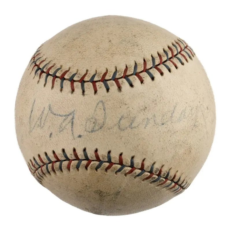 Rare Billy Sunday Single Signed 1925 American League Baseball Evangelist JSA COA