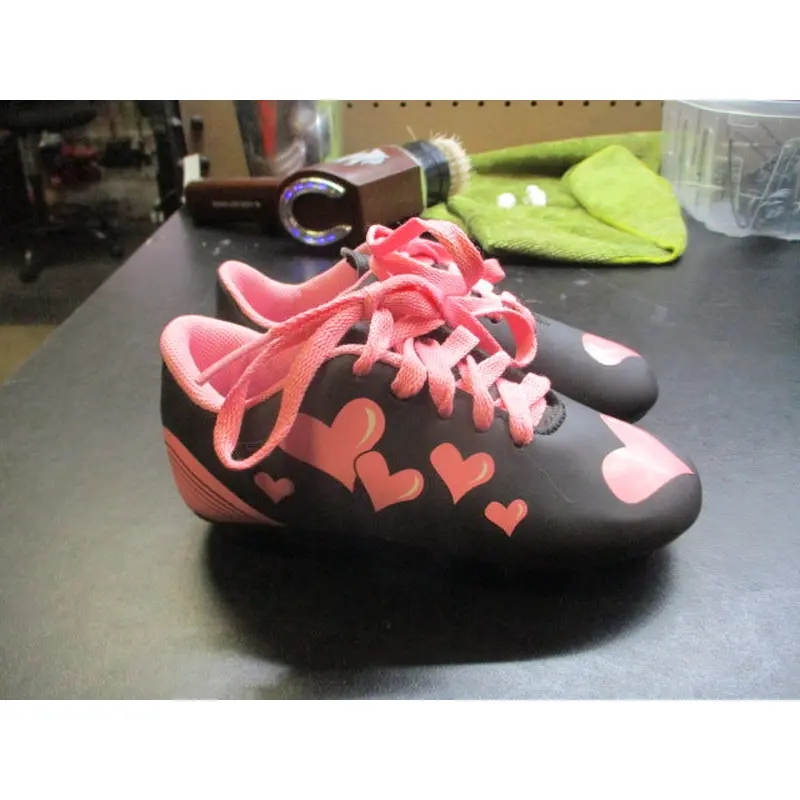 Trax Pink & Black Soccer Cleats Youth Size 9.5