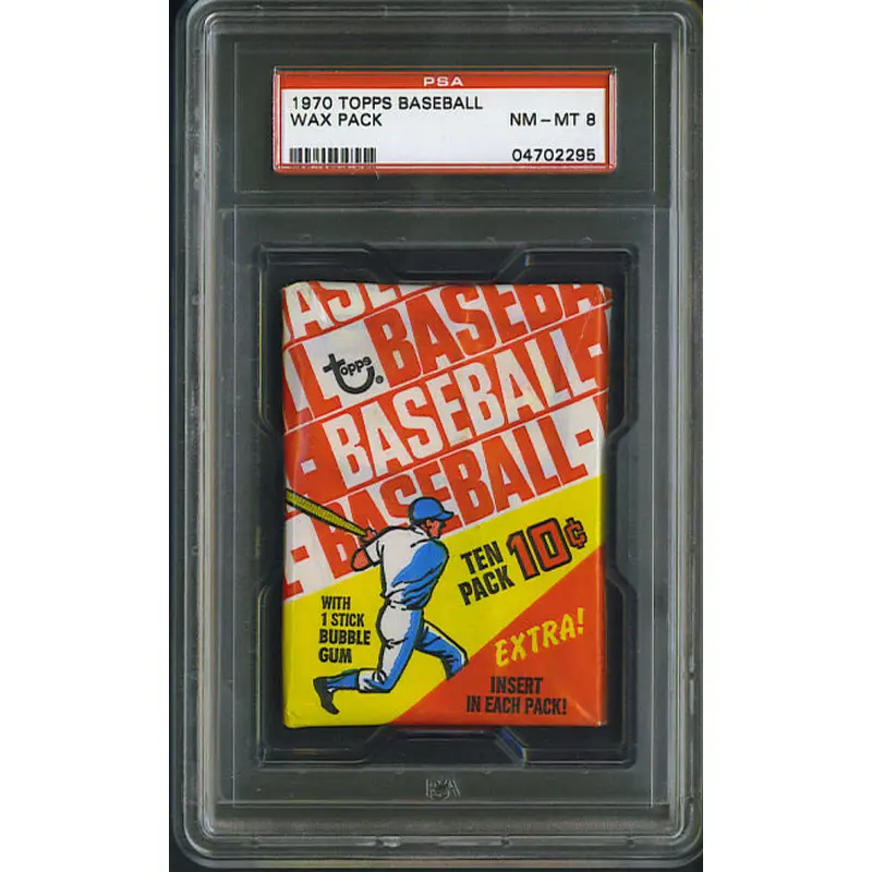 1970 Topps Baseball Unopened Wax Pack PSA 8