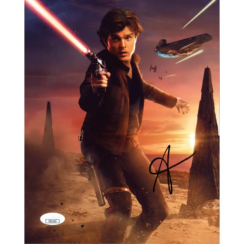 Alden Ehrenreich Solo A Star Wars Story Authentic Signed 8x10 Photo JSA #CE01185