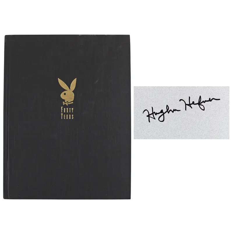 Hugh Hefner Playboy Signed Forty Years Hardcover Book Autographed BAS #A10875