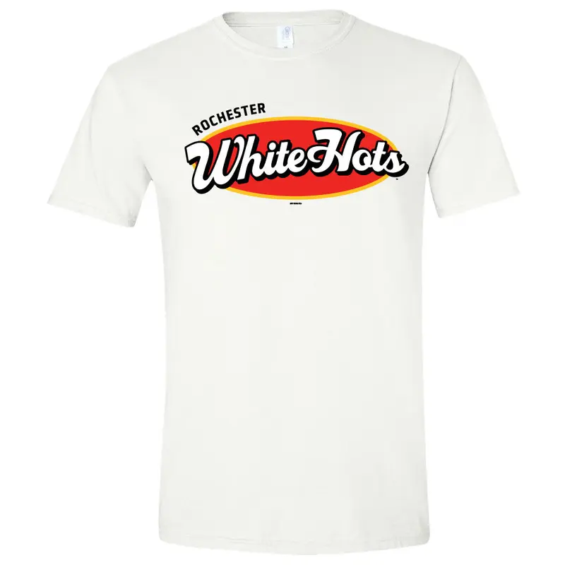 Rochester White Hots White Wordmark Tee