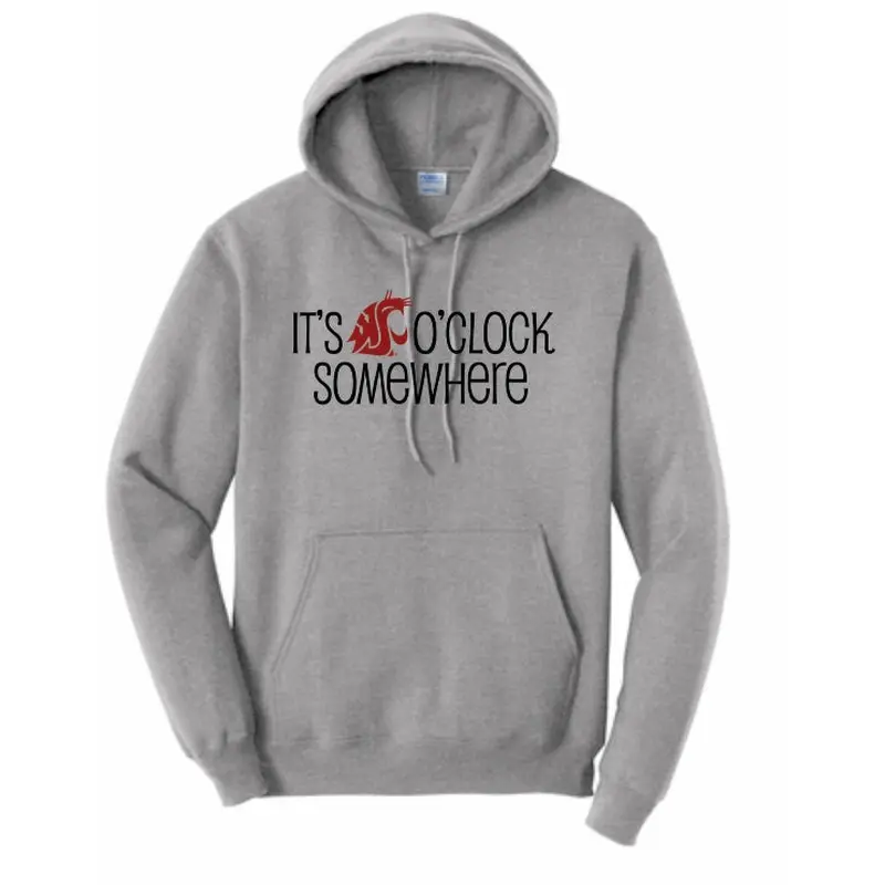 Unisex It's Coug O'Clock Somewhere Grey Sweatshirt