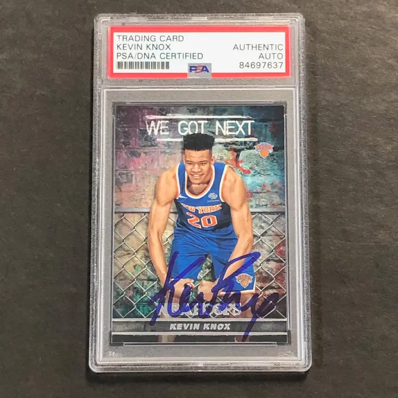 2018-19 NBA Hoops "We Got Next" #WGN-9 Kevin Knox Signed Card PSA Slabbed Knicks