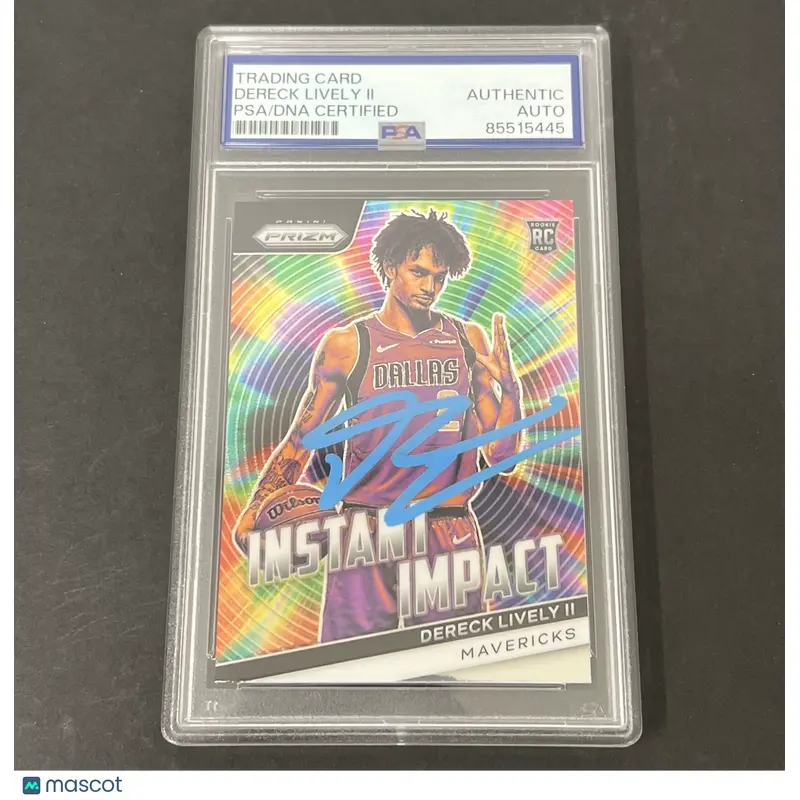 2023-24 Panini Prizm #14 Dereck Lively II Instant Impact Rookie signed card PSA