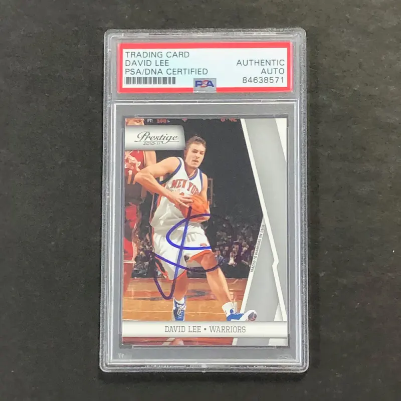 2010-11 Panini Prestige #78 David Lee Signed Card AUTO PSA Slabbed Warriors