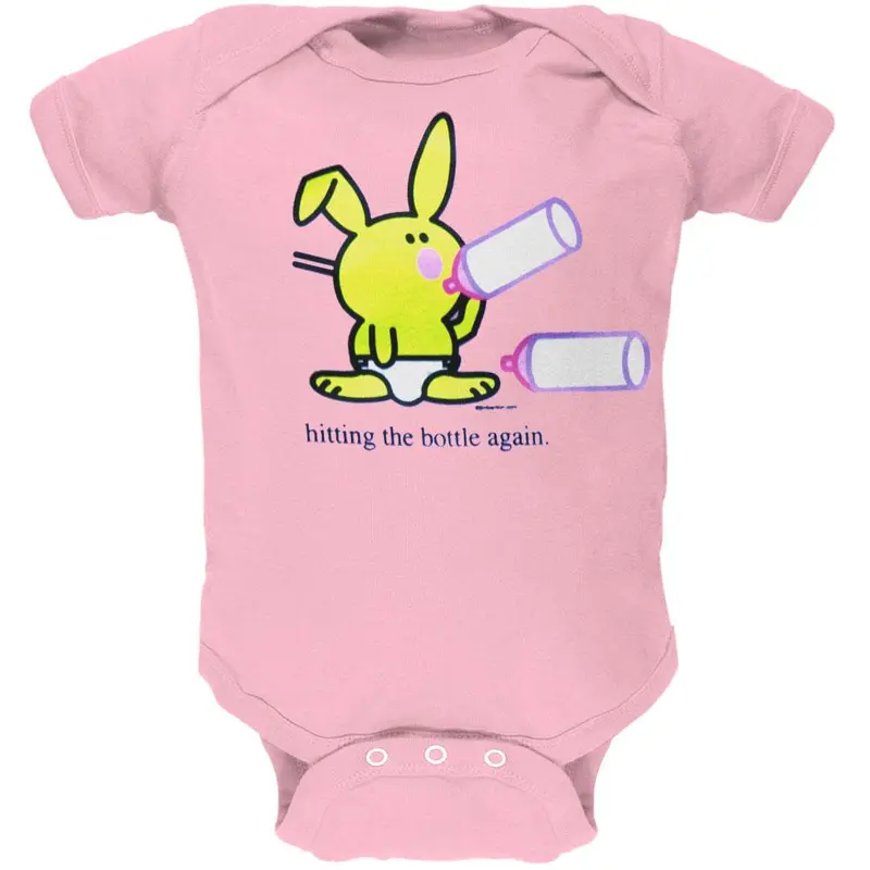 Happy Bunny - Hitting The Bottle Baby One Piece