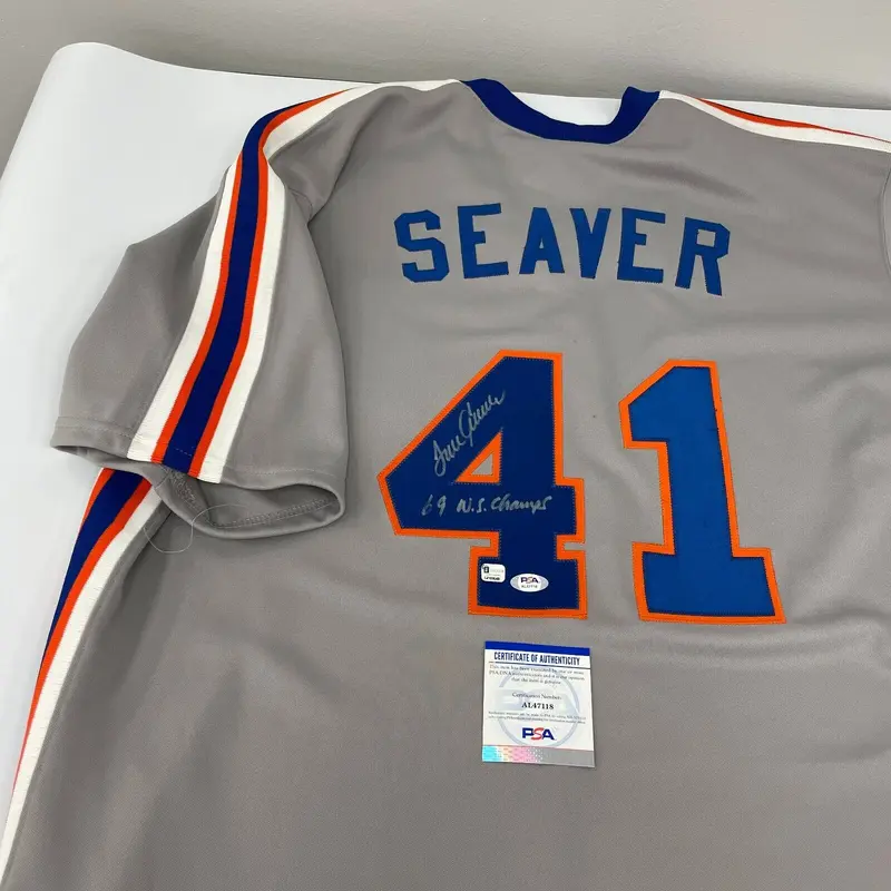 Tom Seaver 1969 World Series Champs Signed AUthentic New York Mets Jersey PSA