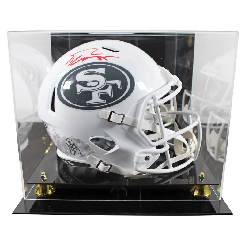 49ers George Kittle Signed STS III Full Size Speed Rep Helmet W/ Case BAS Wit