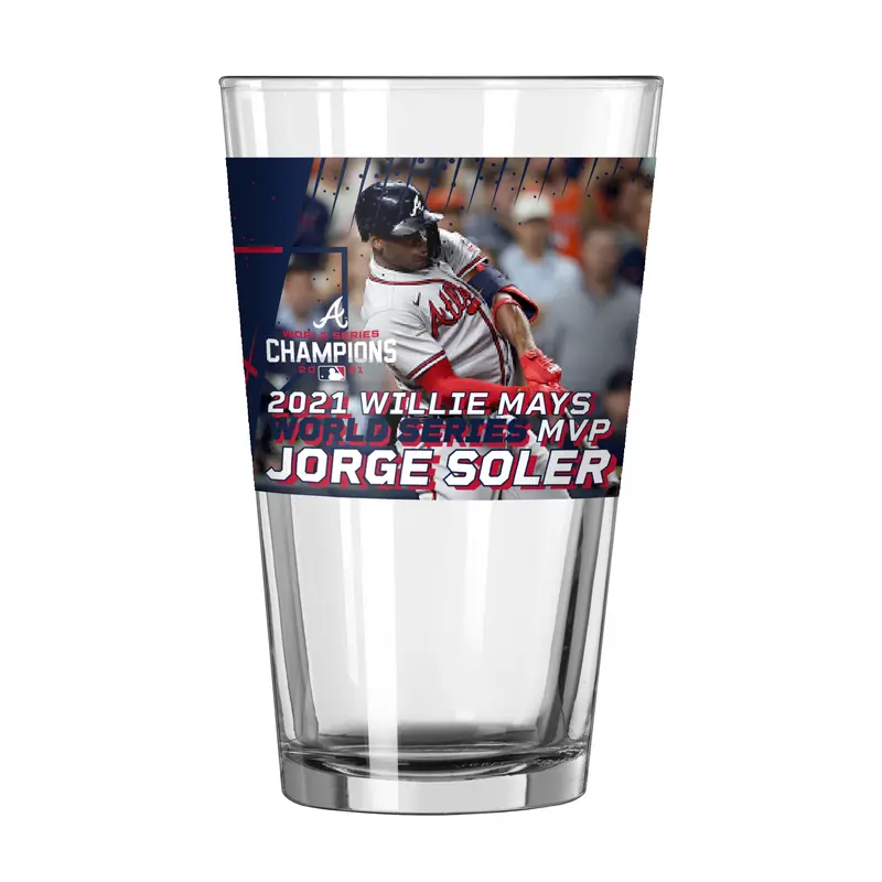 Atlanta Braves 16oz 21 World Champs MVP Pint Glass