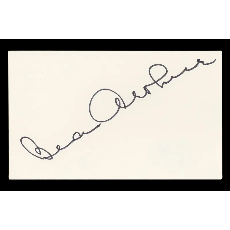 Bea Arthur The Golden Girls Authentic Signed 3x5 Index Card BAS #BL96516