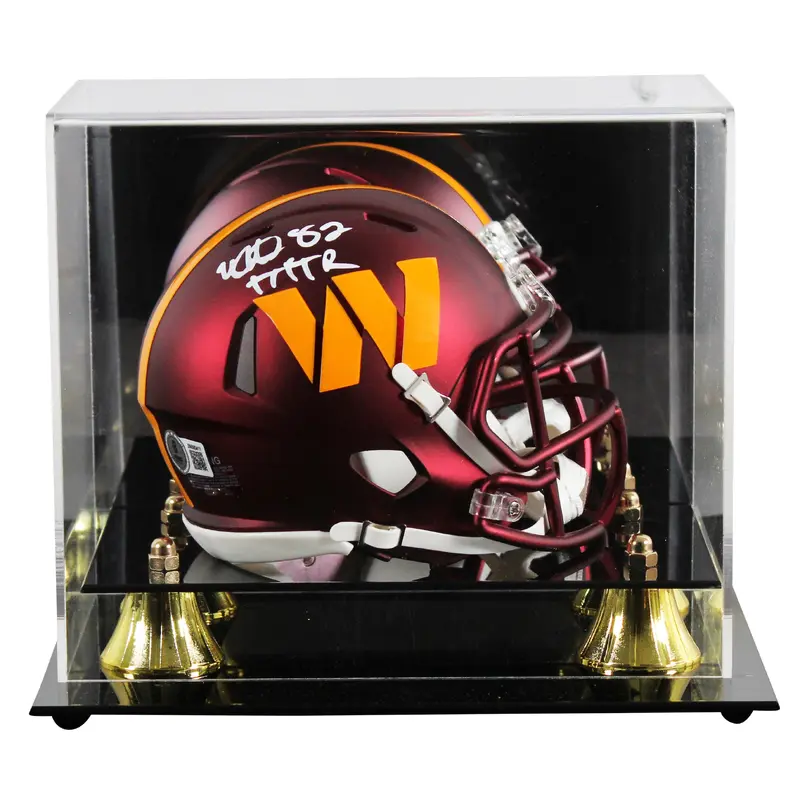 Commanders Michael Westbrook "HTTR" Signed Speed Mini Helmet W/ Case BAS Witness