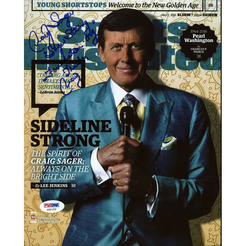 Craig Sager Reporter "sagerstrongfoundation.org" Signed 8X10 Photo PSA #AB81928