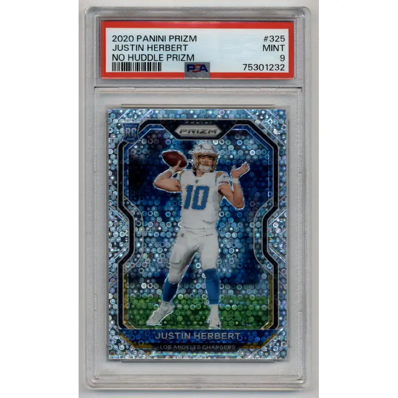 Justin Herbert 2020 Prizm No Huddle #325 PSA 9 Mint 1232