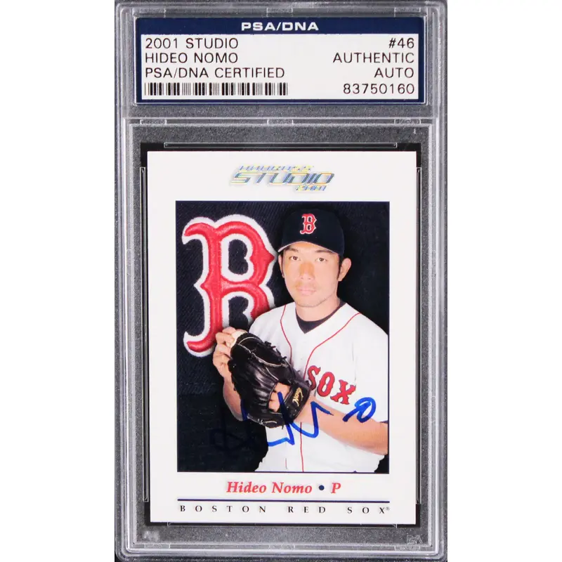 Red Sox Hideo Nomo Authentic Signed 2001 Studio #46 Card PSA/DNA Slabbed
