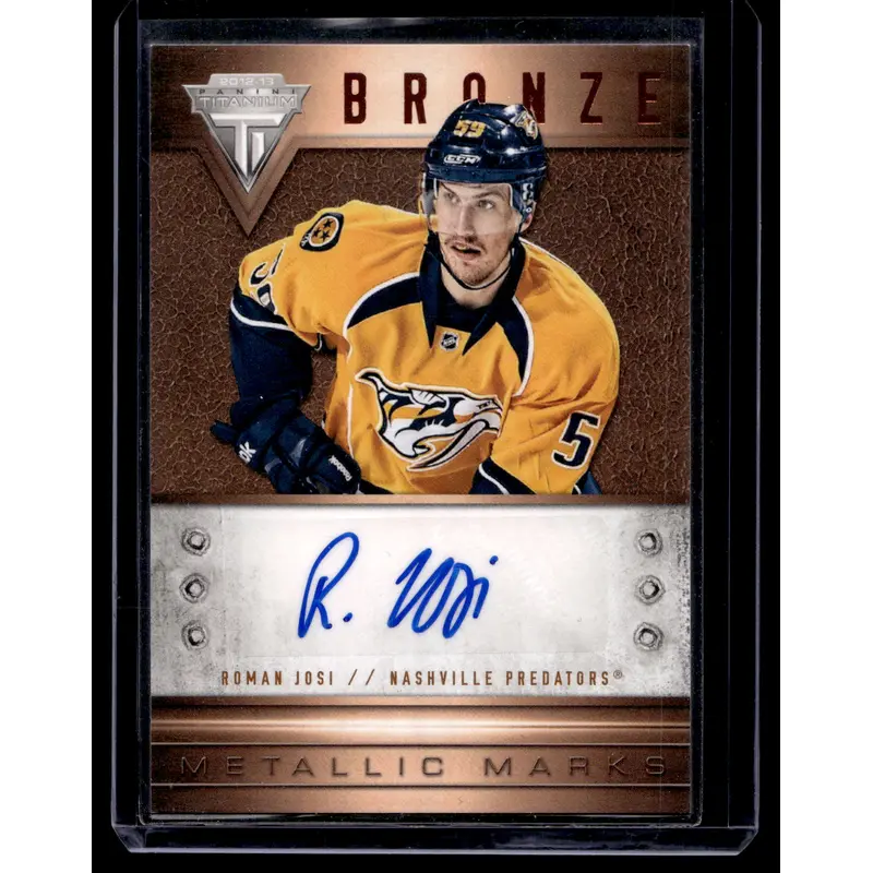 2012-13 Panini Rookie Anthology - Titanium Metallic Marks Autographs - Roman Josi #48