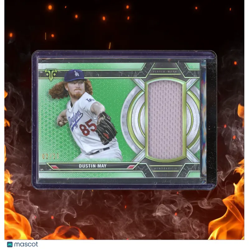 2021 Topps Triple Threads Single Jumbo Relics Emerald Dustin May 02/27 #SJR-DM