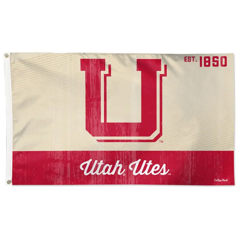 Utah Utes Retro-1950s-Style NCAA College Vault Deluxe-Edition 3'x5' Flag - Wincraft Inc.