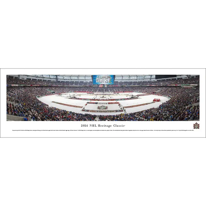 Vancouver Canucks 2014 Heritage Classic at BC Place Panoramic Poster Print - Blakeway