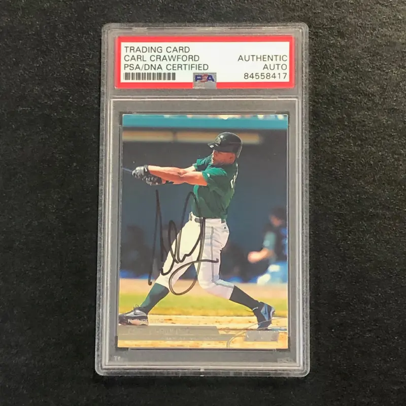 2003 Topps Stadium Club #108 Carl Crawford Signed Card PSA Slabbed AUTO Rays