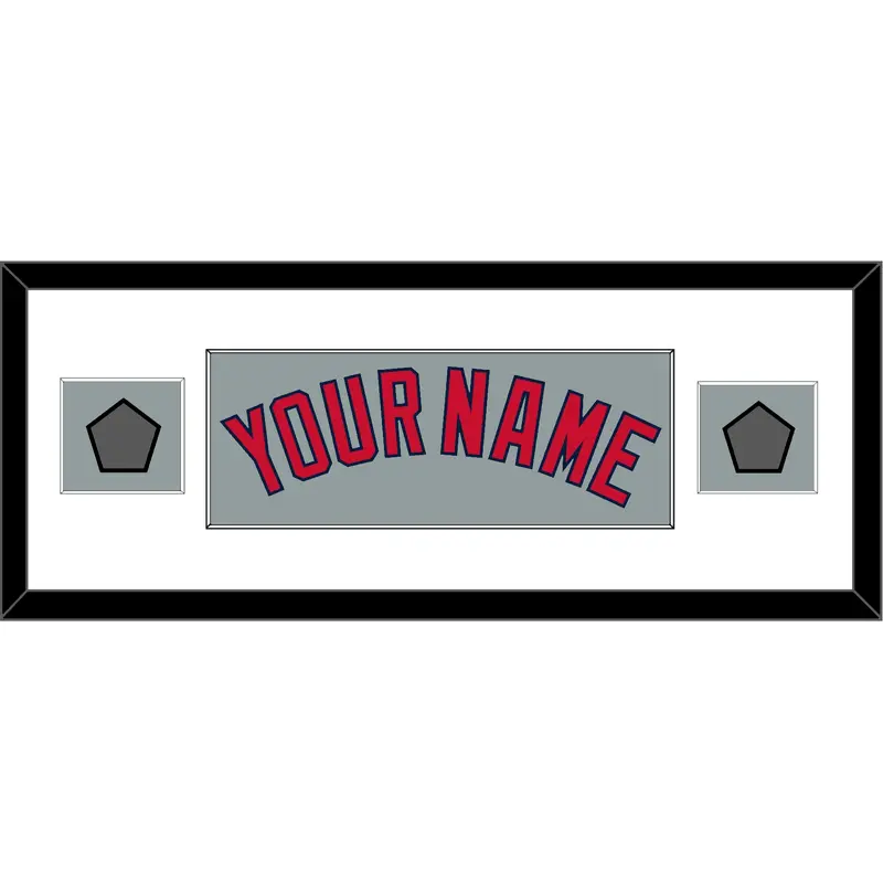 Boston Name & Two World Series Champions Patches - Road Gray - Single Mat 4