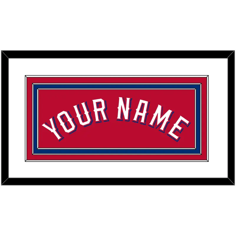 Texas Name - Alternate Red (2020-2022) - Triple Mat 1