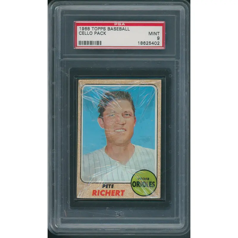 1968 Topps Baseball Unopened Cello Pack PSA 9 *5402