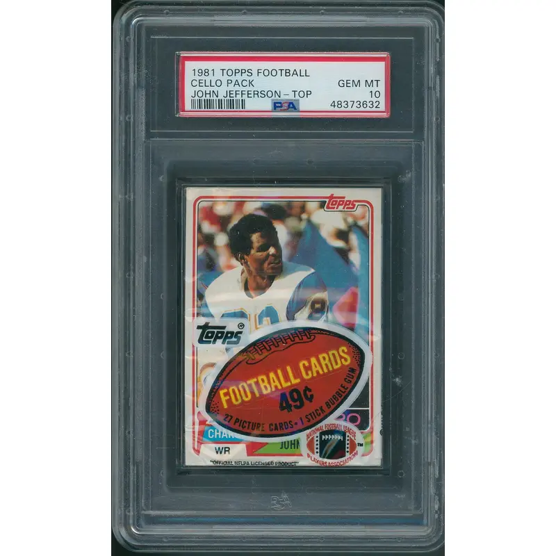 1981 Topps Football Unopened Cello Pack PSA 10 *3632