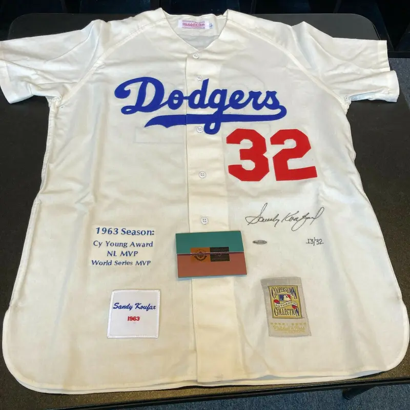 Beautiful Sandy Koufax Signed Los Angeles Dodgers Jersey With UDA Upper Deck COA