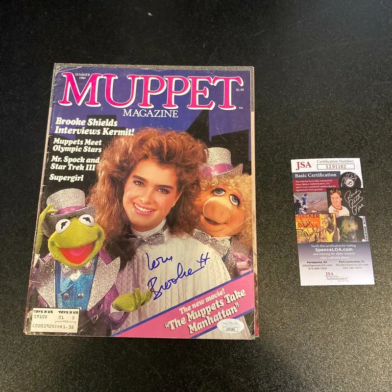 Brooke Shields Signed Vintage 1984 Muppets Magazine With JSA COA