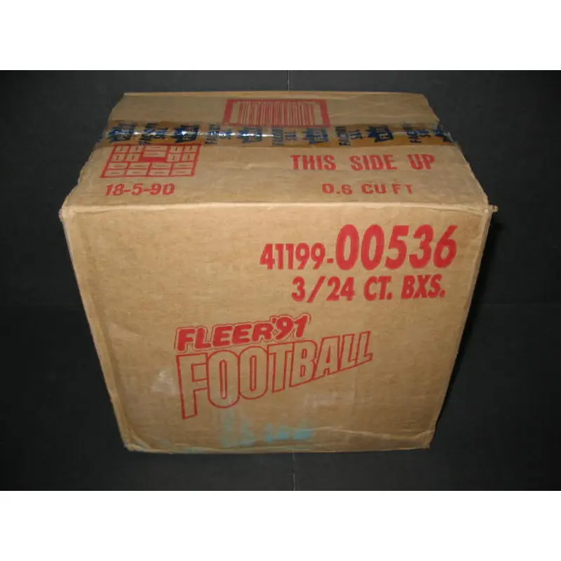 1991 Fleer Football Rack Case (3 Box) (00536)