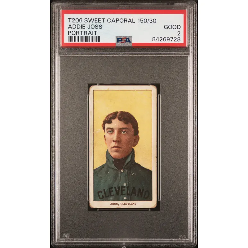 Addie Joss 1909-11 T206 Sweet Caporal 150/30 Portrait PSA 2 Good